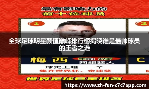 全球足球明星颜值巅峰排行榜揭晓谁是最帅球员的王者之选